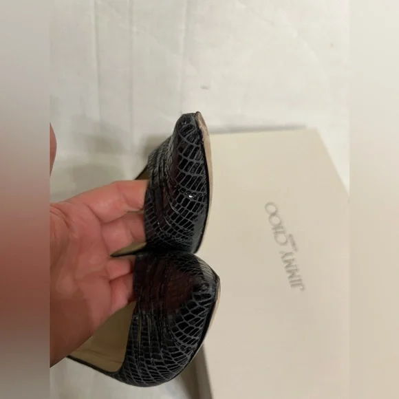 JIMMY CHOO Embossed Lizard Pumps - Picture 15 of 16